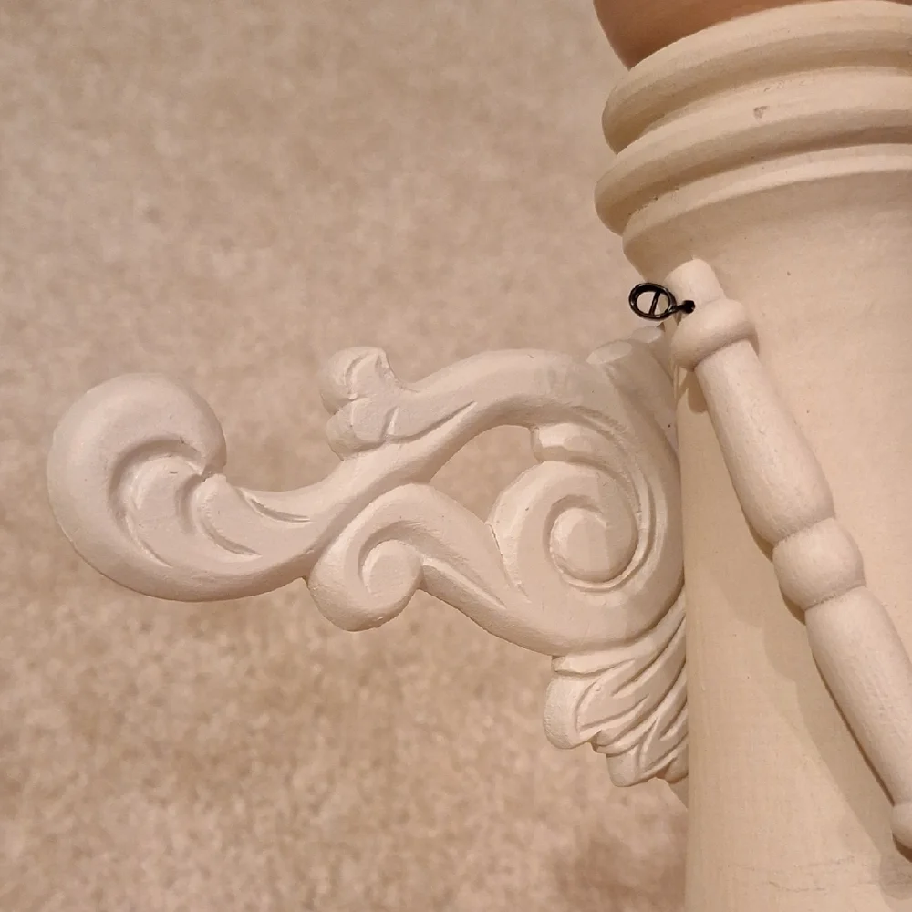 Wooden Angel Figurine with Snowflake Pendant